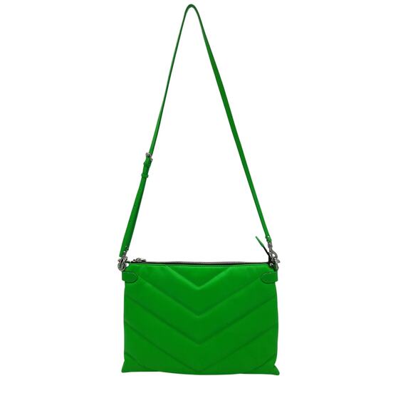 Rebecca Minkoff 'Edie' Green Leather Maxi Crossbody Bag - Picture 3 of 5